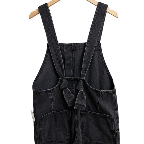 NWT Free People Fields of Flowers Wide Leg Overalls Vintage Black - Picture 5 of 7